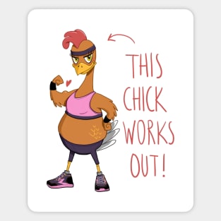 This Chick Works Out Magnet